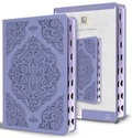 Cover: KJV Holy Bible, Large Print Medium Format, Lavender Faux Leather w/Thumb Index and Ribbon Marker, Red Letter - Origin