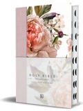 Cover: KJV Holy Bible, Large Print Medium Format, Pink Cloth Hardcover w/Thumb Index and Ribbon Marker, Red Letter - Origin