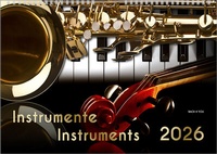 Abbildung von: Musikinstrumente, ein Musik-Kalender 2026, DIN A4 - Bach 4 You