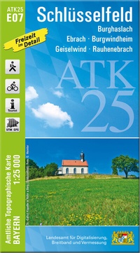 Abbildung von: ATK25-E07 Schlüsselfeld (Amtliche Topographische Karte 1:25000) - Landesamt für Digitalisierung, Breitband und Vermessung, Bayern