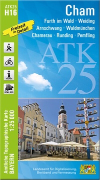Abbildung von: ATK25-H16 Cham (Amtliche Topographische Karte 1:25000) - Landesamt für Digitalisierung, Breitband und Vermessung, Bayern