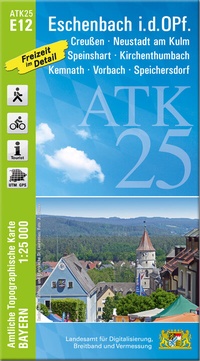 Abbildung von: ATK25-E12 Eschenbach i.d.OPf. (Amtliche Topographische Karte 1:25000) - Landesamt für Digitalisierung, Breitband und Vermessung, Bayern