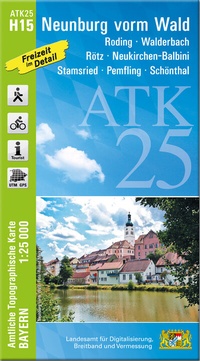 Abbildung von: ATK25-H15 Neunburg vorm Wald (Amtliche Topographische Karte 1:25000) - Landesamt für Digitalisierung, Breitband und Vermessung, Bayern