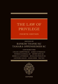 Abbildung von: The Law of Privilege - Oxford University Press