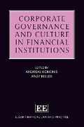 Cover: Corporate Governance and Culture in Financial Institutions - Edward Elgar Publishing