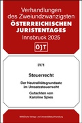 Cover: Steuerrecht Der Neutralit&auml;tsgrundsatz im Umsatzsteuerrecht - Manz