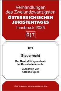Abbildung von: Steuerrecht Der Neutralitätsgrundsatz im Umsatzsteuerrecht - Manz