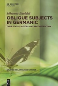 Cover: Oblique Subjects in Germanic - De Gruyter Mouton