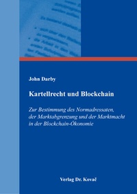 Abbildung von: Kartellrecht und Blockchain - Kovac, Dr. Verlag
