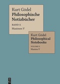 Cover: Maximen V / Maxims V - De Gruyter