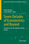 Cover: Seven Decades of Econometrics and Beyond - Springer
