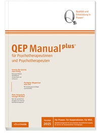 Abbildung von: QEP-Manualplus® für Psychotherapeutinnen und Psychotherapeuten - Deutscher Ärzteverlag
