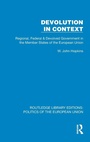 Cover: Devolution in Context - Routledge