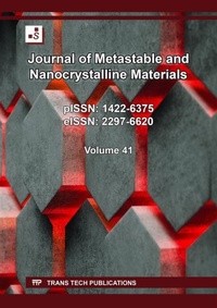 Abbildung von: Journal of Metastable and Nanocrystalline Materials Vol. 41 - Trans Tech Publications Ltd