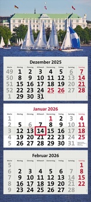 Abbildung von: HAMBURGS ALSTER 2026 - Elbe Verlag Hamburg