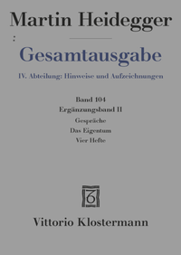 Abbildung von: Gespräche - "Eigentum". Der Weg zur Sprache - Vier Hefte - Vittorio Klostermann Verlag