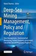 Cover: Deep-Sea Mining Management, Policy and Regulation - Springer