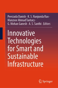 Enlarge image Cover: Innovative Technologies for Smart and Sustainable Infrastructure - Springer