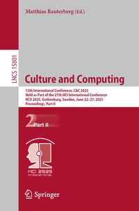 Enlarge image Cover: Culture and Computing - Springer