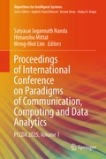 Cover: Proceedings of International Conference on Paradigms of Communication, Computing and Data Analytics - Springer Nature Switzerland AG