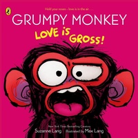Enlarge image Cover: Grumpy Monkey Love is Gross - Puffin