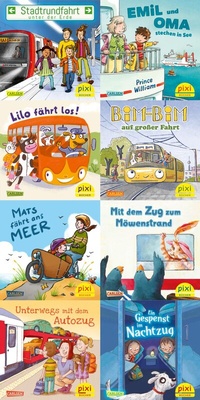 Abbildung von: Pixi-8er-Set 307: Pixi unterwegs mit Bus und Bahn (8x1 Exemplar) - Carlsen
