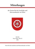 Bild: Mitteilungen des Vereins für die Geschichte und Altertumskunde von Erfurt, Heft 86 - Schmidt, Philipp