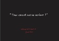Cover: Thou Canst Not Be Serious - Mike Williams