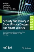 Cover: Security and Privacy in Cyber-Physical Systems and Smart Vehicles - Springer
