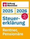 Cover: Steuererkl&auml;rung 2025/2026 - Rentner, Pension&auml;re - Steuerratgeber f&uuml;r die Einkommensteuer mit Steuertipps, f&uuml;r Anf&auml;nger geeignet - Stiftung Warentest