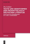 Cover: Texte und Denkformen der fr&uuml;hmittelhochdeutschen Literatur - De Gruyter