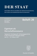 Bild: Eigentum als Herrschaftsressource - Duncker & Humblot
