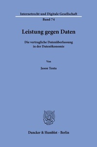 Abbildung von: Leistung gegen Daten - Duncker & Humblot