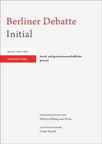 Abbildung von: Berliner Debatte Initial 35 (2024) 3 - Franz Steiner Verlag