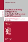 Cover: Digital Human Modeling and Applications in Health, Safety, Ergonomics and Risk Management - Springer