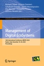 Cover: Management of Digital EcoSystems - Springer