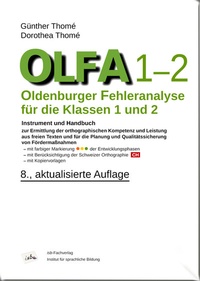 Abbildung von: OLFA 1-2: Oldenburger Fehleranalyse für die Klassen 1 und 2. - Institut für sprachliche Bildung