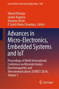 Enlarge image Cover: Advances in Micro-Electronics, Embedded Systems and IoT - Springer