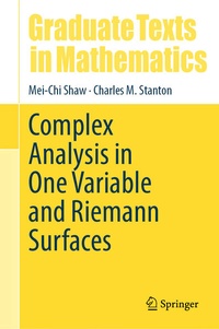 Enlarge image Cover: Complex Analysis in One Variable and Riemann Surfaces - Springer