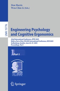 Abbildung von: Engineering Psychology and Cognitive Ergonomics - Springer
