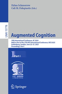 Enlarge image Cover: Augmented Cognition - Springer