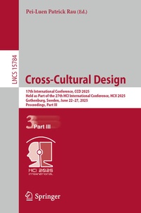 Enlarge image Cover: Cross-Cultural Design - Springer