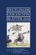 Cover: Reutlinger Geschichtsbl&auml;tter - verlag regionalkultur
