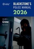 Bild: Blackstone's Police Manuals Volume 1: Crime 2026 - Oxford University Press