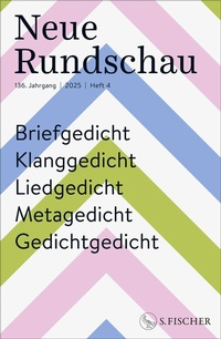 Abbildung von: Neue Rundschau 2025/4 - S. Fischer