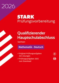 Abbildung von: STARK Mathematik, Deutsch - Qualifizierender Hauptschulabschluss 2026 Sachsen - Prüfungsvorbereitung - Stark Verlag