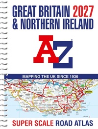 Abbildung von: Great Britain A-Z Super Scale Road Atlas 2027 (A3 Spiral) - HarperCollins