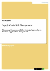 Abbildung von: Supply Chain Risk Management - GRIN Verlag