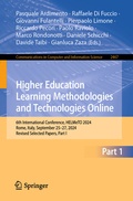 Cover: Higher Education Learning Methodologies and Technologies Online - Springer