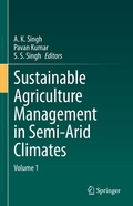 Cover: Sustainable Agriculture Management in Semi-Arid Climates - Springer